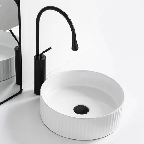 UNICASA CO-36 CORA ROUND ABOVE COUNTER FLUTED BASIN