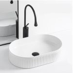 UNICASA CO-58 CORA OVAL ABOVE COUNTER FLUTED BASIN