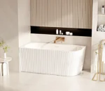 UNICASA ROC-L-MW ROSE V-GROOVE RIGHT/LEFT CORNER BATH MATTE WHITE