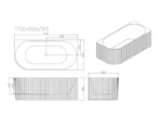 UNICASA ROC-L-MW ROSE V-GROOVE RIGHT/LEFT CORNER BATH MATTE WHITE