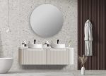 UNICASA ROM-1500-MW ROME FLUTED CURVE WALL HUNG VANITY 1500MM MATTE WHITE