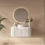 UNICASA ROM-750-MW ROME FLUTED CURVE WALL HUNG VANITY 750MM MATTE WHITE