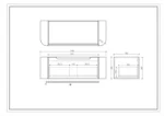 UNICASA ROM-1200-MW ROME FLUTED CURVE WALL HUNG VANITY 1200MM MATTE WHITE