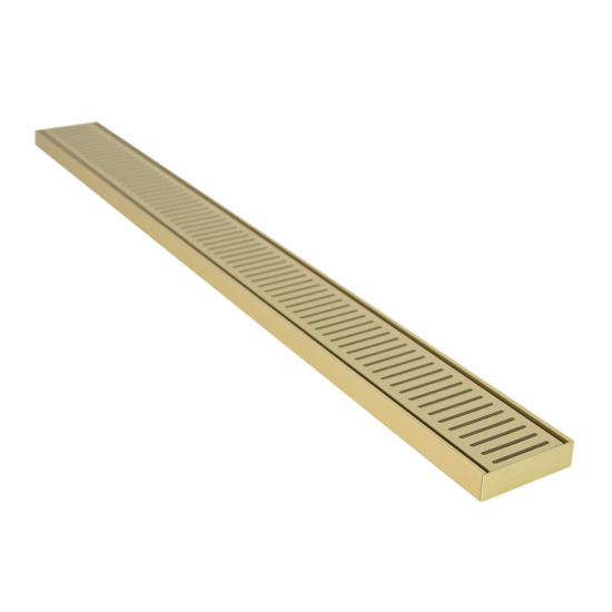 AQUAPERLA LFGMYGNXT26 900x100x26MM LAUXES ALUMINIUM NEXT GENERATION FLOOR GRATE 26 (NXT26) MATTE YELLOW GOLD