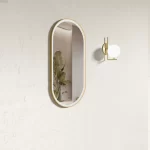 OTTI LED-MF9045BT BRIGHTON OVAL TUFFI LED GLASS MIRROR METAL FRAMED 900X450MM BRUSHED GOLD