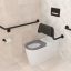 FIENZA K016G ISABELLA CARE WALL FACED TOILET SUITE GLOSS WHITE WITH GREY SEAT
