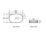 OTTI OT5635 KENSINGTON OVAL ABOVE COUNTER FLUTED BASIN