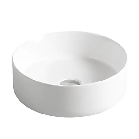INSPIRE IS4089MW ROUND ABOVE COUNTER BASIN WITH STRAIGHT EDGE MATTE WHITE
