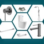 Basic Round Brushed Nickel Bathroom Package