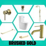 Luxury Round Series Brushed Gold Bathroom Package