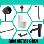 Luxury Round Series Gun Metal Bathroom Package