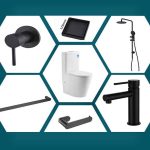 Basic Round Series Matte Black Bathroom Package