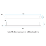 THERMOGROUP DSP6 SINGLE BAR HEATED TOWEL RAIL POLISHED STAINLESS STEEL FLAT PILL