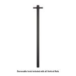THERMOGROUP VS900HB HEATED RAIL ROUND VERTICAL SINGLE MATT BLACK