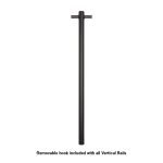 THERMOGROUP VS900HB HEATED RAIL ROUND VERTICAL SINGLE MATT BLACK