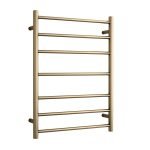 THERMOGROUP SR44MBB HEATED TOWEL RAIL ROUND LADDER BRUSHED BRASS