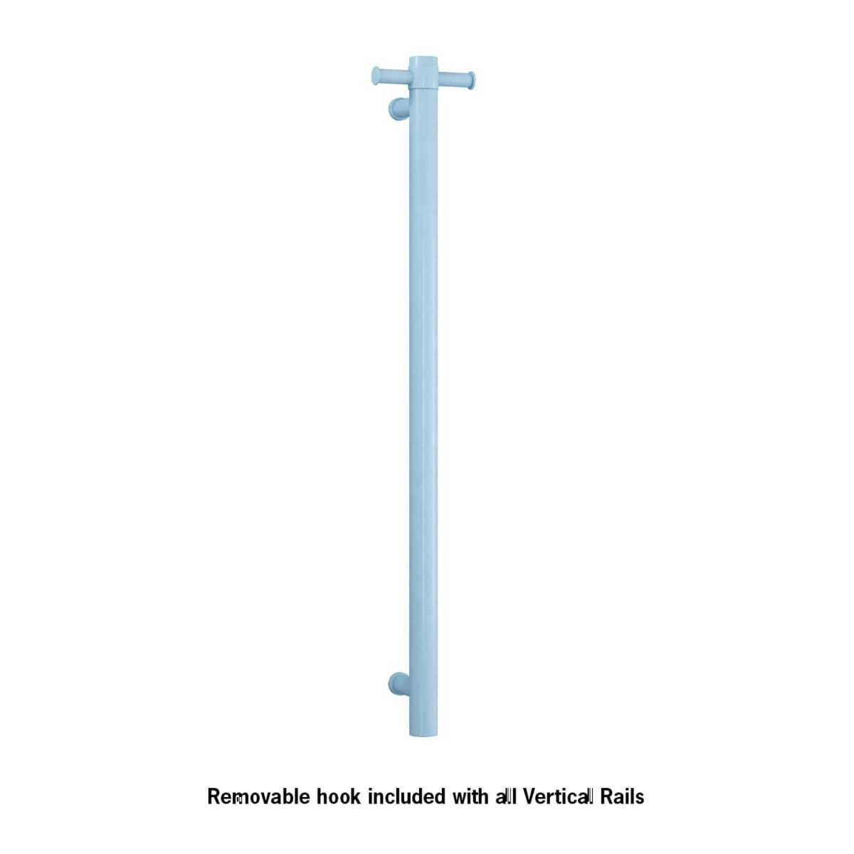 THERMOGROUP VS900HBL STRAIGHT HEATED TOWEL RAIL VERTICAL SINGLE ROUND HORIZON BLUE
