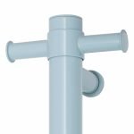 THERMOGROUP VS900HBL STRAIGHT HEATED TOWEL RAIL VERTICAL SINGLE ROUND HORIZON BLUE