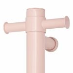 THERMOGROUP VS900HDP HEATED TOWEL RAIL STRAIGHT ROUND VERTICAL SINGLE DUSTY PINK