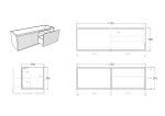 POSEIDON K123RW BELLEVUE ENSUITE WALL HUNG VANITY RIGHT HAND DRAWERS CABINET ONLY
