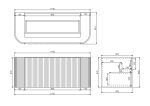 POSEIDON CA1200W AVALON CURVED WALL HUNG VANITY CABINET ONLY