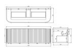 POSEIDON CA1500W AVALON CURVED WALL HUNG VANITY CABINET ONLY