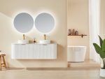 POSEIDON CA1500W AVALON CURVED WALL HUNG VANITY CABINET ONLY