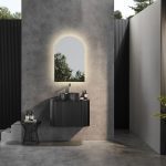 POSEIDON CA750W AVALON CURVED WALL HUNG VANITY CABINET ONLY