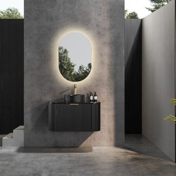 POSEIDON CA900W AVALON CURVED WALL HUNG VANITY CABINET ONLY