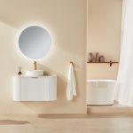 POSEIDON CA600W AVALON CURVED WALL HUNG VANITY CABINET ONLY
