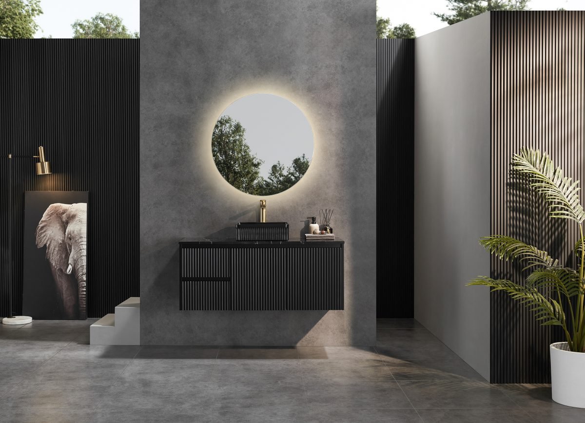 POSEIDON CB124LW BRINDABELLA WALL HUNG VANITY 1200MM LEFT HAND DRAWERS CABINET ONLY