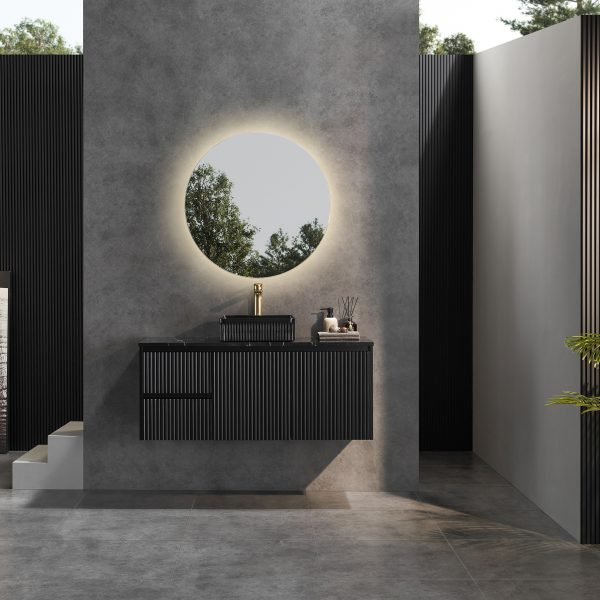 POSEIDON CB124LW BRINDABELLA WALL HUNG VANITY 1200MM LEFT HAND DRAWERS CABINET ONLY