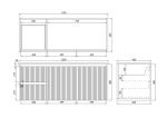 POSEIDON CB124LW BRINDABELLA WALL HUNG VANITY 1200MM LEFT HAND DRAWERS CABINET ONLY