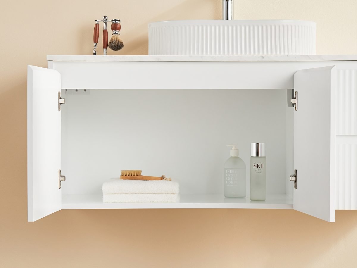 POSEIDON CB124RW BRINDABELLA WALL HUNG VANITY 1200MM RIGHT HAND DRAWERS CABINET ONLY