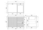 POSEIDON CB74RW BRINDABELLA WALL HUNG VANITY 750MM RIGHT HAND DRAWERS CABINET ONLY