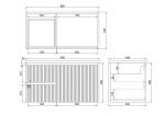 POSEIDON CB94LW BRINDABELLA WALL HUNG VANITY 900MM LEFT HAND DRAWERS CABINET ONLY