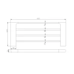 NORICO AR89 BELLINO TOWEL RACK 600MM CHROME AND COLOURED
