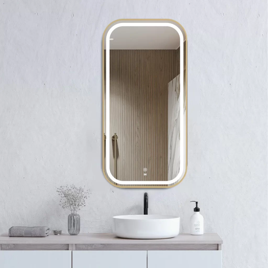 OTTI LED-SQM9045B NEWPORT SOFT SQUARE 900x450 METAL FRAME BRUSHED GOLD