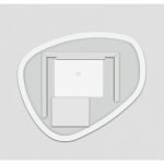 AQUAPERLA LM-ASY-2 ASYMMETRICAL 3 COLOR LIGHTING LED MIRROR 1000X844MM WITH TOUCH SENSOR SWITCH