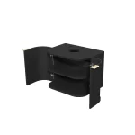 OTTI BOH600B HAMPSHIRE CURVE WALL HUNG VANITY 600 CABINET ONLY SATIN BLACK
