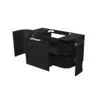 OTTI BOH900B HAMPSHIRE CURVE WALL HUNG VANITY 900 CABINET ONLY SATIN BLACK