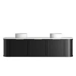 OTTI BOH1800B HAMPSHIRE CURVE WALL HUNG VANITY 1800 CABINET ONLY SATIN BLACK
