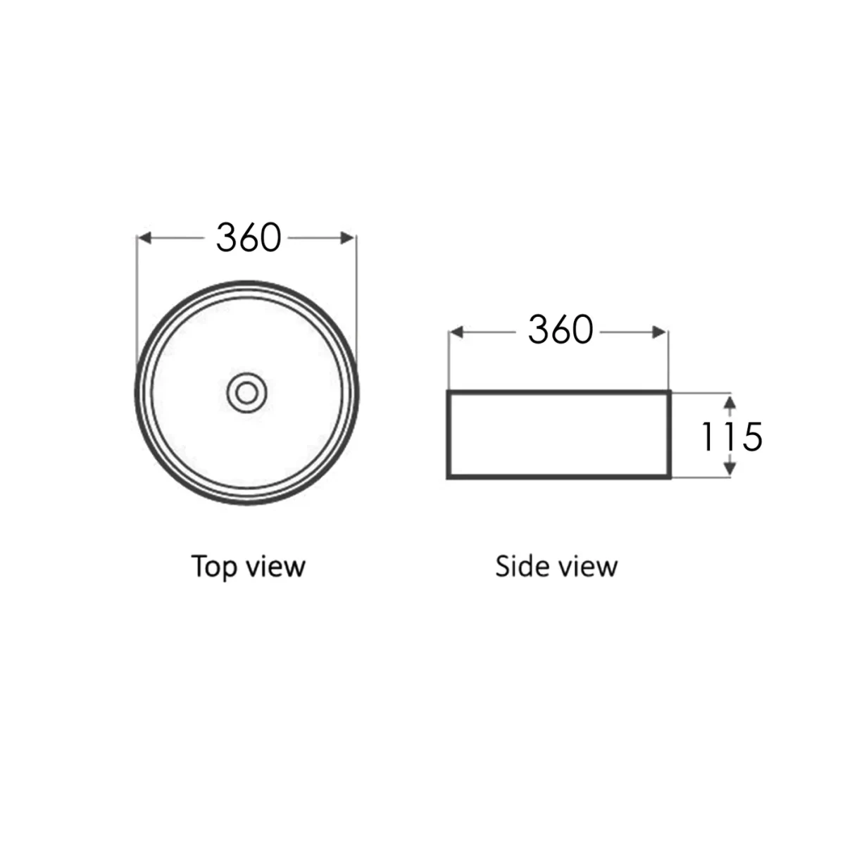 OTTI OT3600BRN RADIUS ROUND ABOVE COUNTER BASIN BROWN