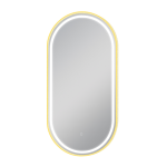 AQUAPERLA LM-MBG-LO50100 OVAL NON-LUMINOUS FRAMED MIRROR 500X1000MM BRUSHED GOLD