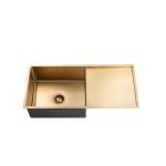 AQUAPERLA TWM4 1.2MM HANDMADE SINGLE BOWL KITCHEN SINK 960x450x230MM CHROME AND COLOURED