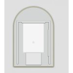AQUAPERLA LM-UNI-MBG ARCH 3 COLOR LIGHTING FRAMED LED MIRROR 600X900MM BRUSHED GOLD