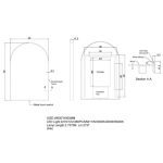 AQUAPERLA LM-UNI-MBG ARCH 3 COLOR LIGHTING FRAMED LED MIRROR 600X900MM BRUSHED GOLD