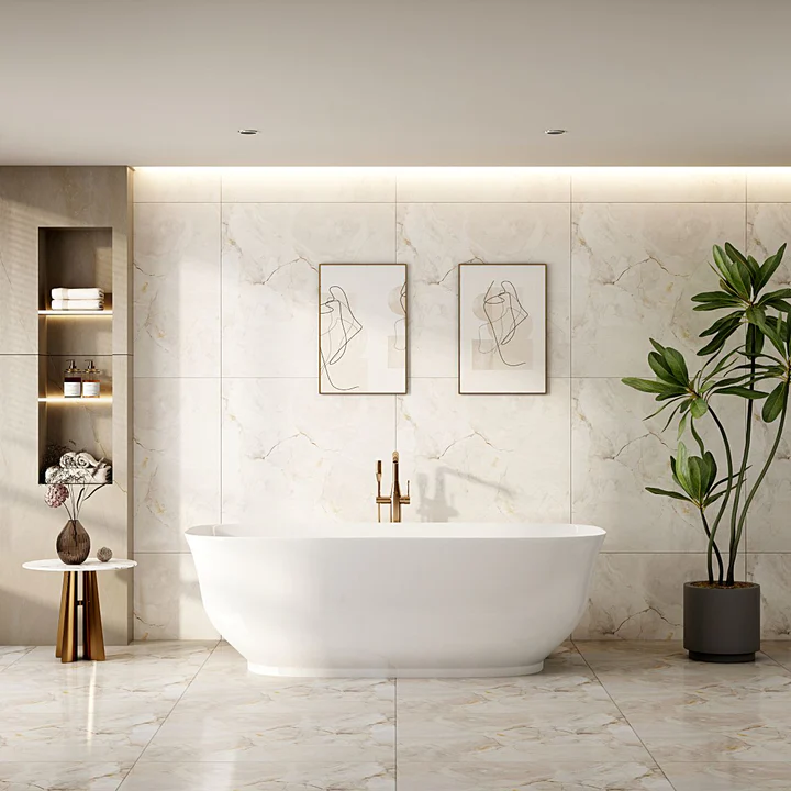 UNICASA LIBRA FREESTANDING BATH 1700MM GLOSS WHITE