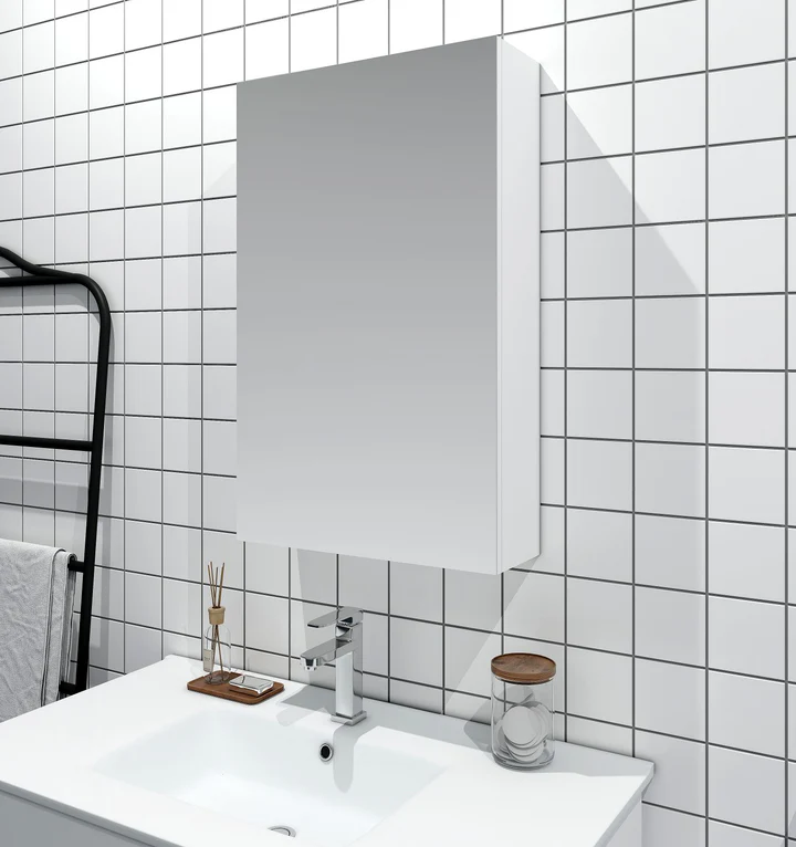 UNICASA BIMP-451-GW BIANCA PVC SHAVING CABINET 450MM GLOSS WHITE