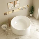Unicasa-CO-1400-W-Cole Freestanding Acrylic Bathtub-Gloss White